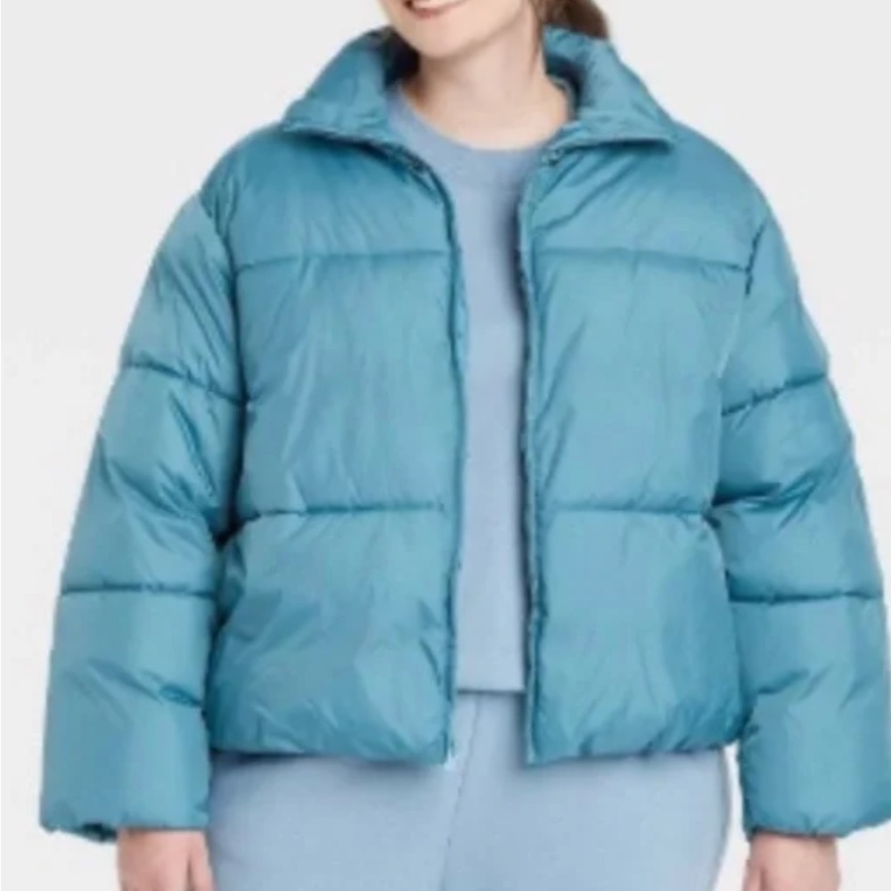 A New Day Matte Blue Puffer Jacket